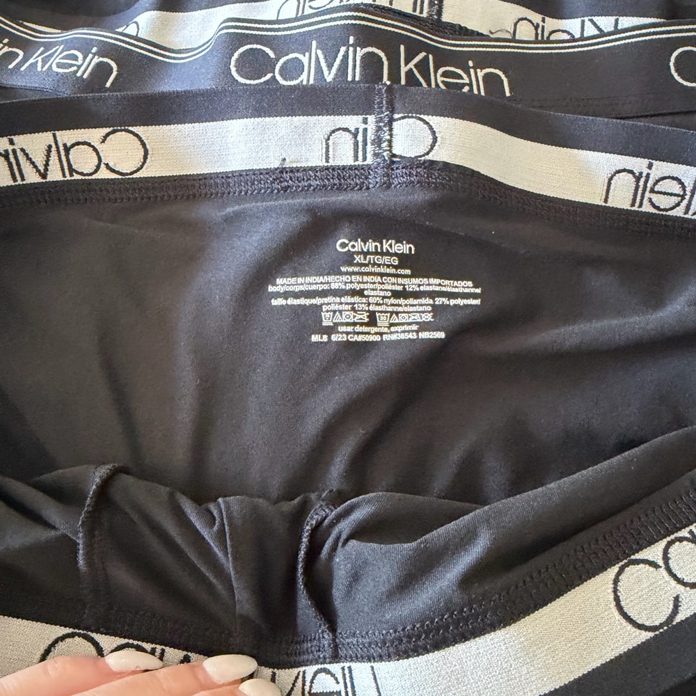 Calvin Klein Men's Boxer Briefs - Black, Teal, Navy, Red Waistband set of 10 - Picture 9 of 15